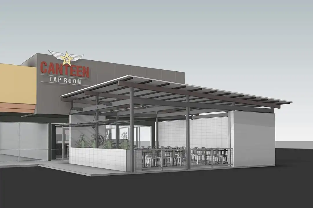 Canteen Taproom Heights 3D rendering - front exterior.