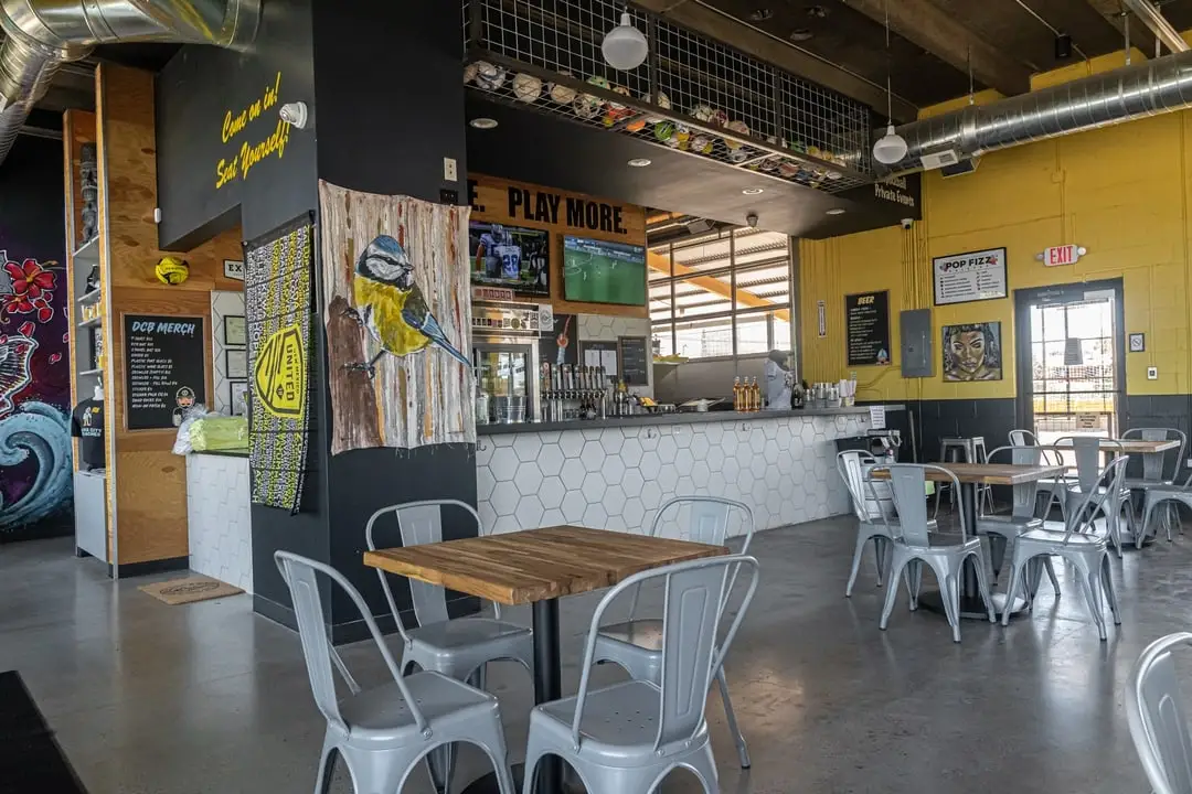 Interior seating and ordering counter