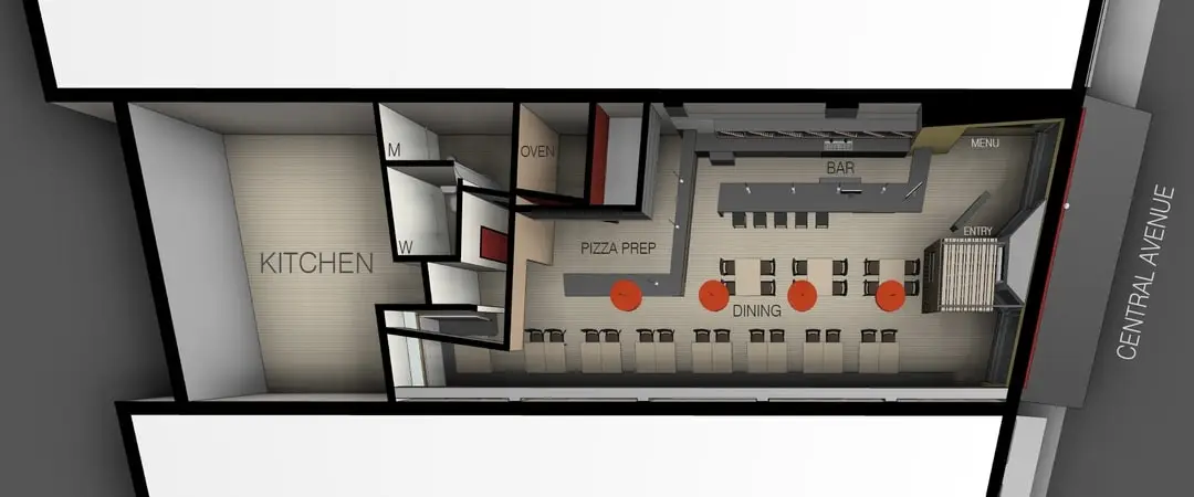 Il Vicino Nob Hill - 3D Rendering of Floor Plan