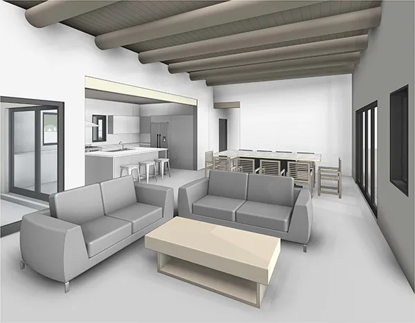 Memmer Residence - 3D Renderings - Interiors - Living Room