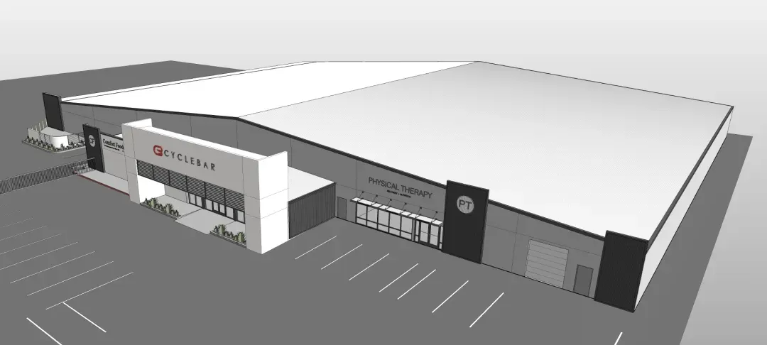 3D Rendering - Front right side from above.