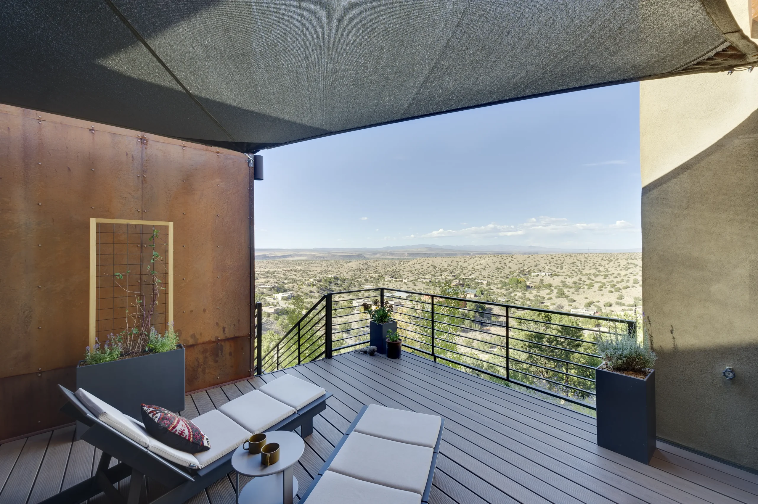 View of the desert from the balcony
