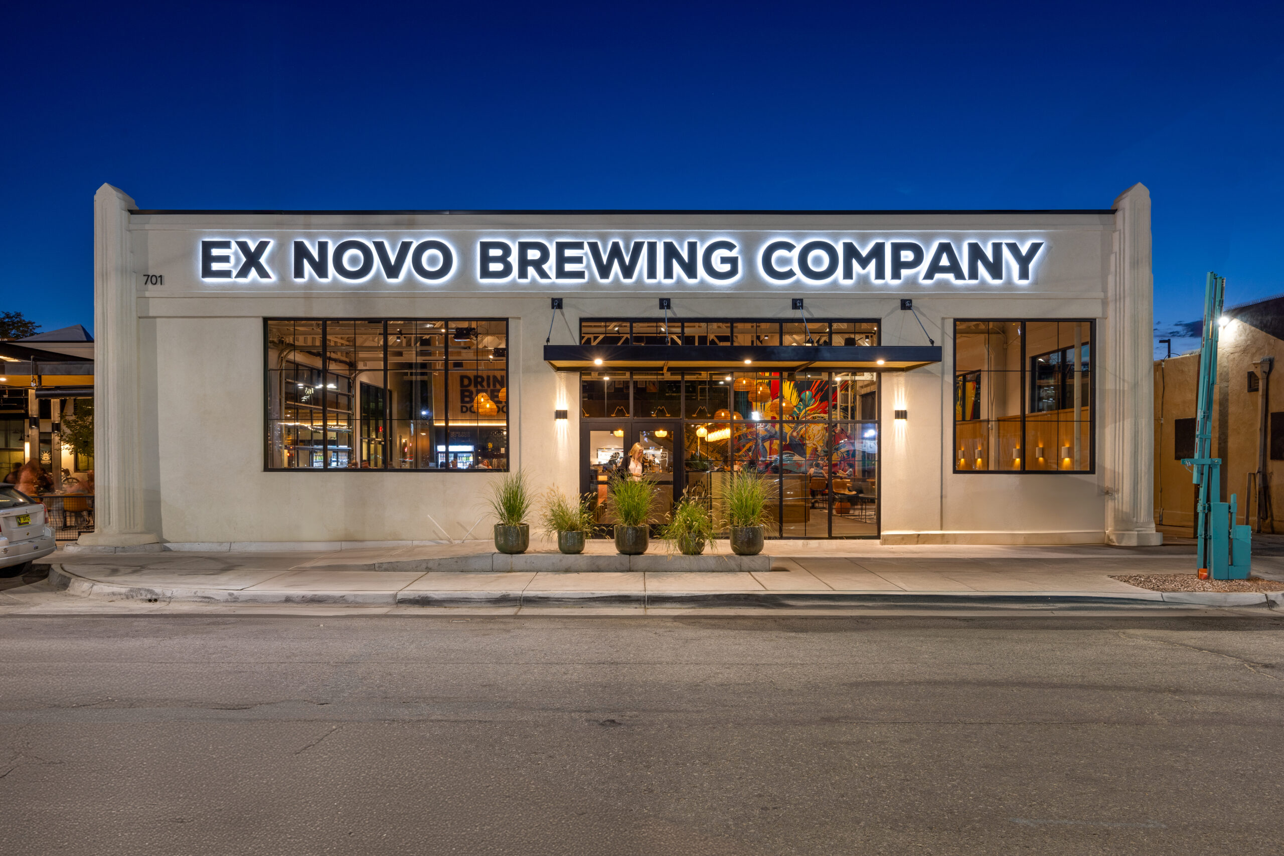 View of front of Ex Novo Downtown