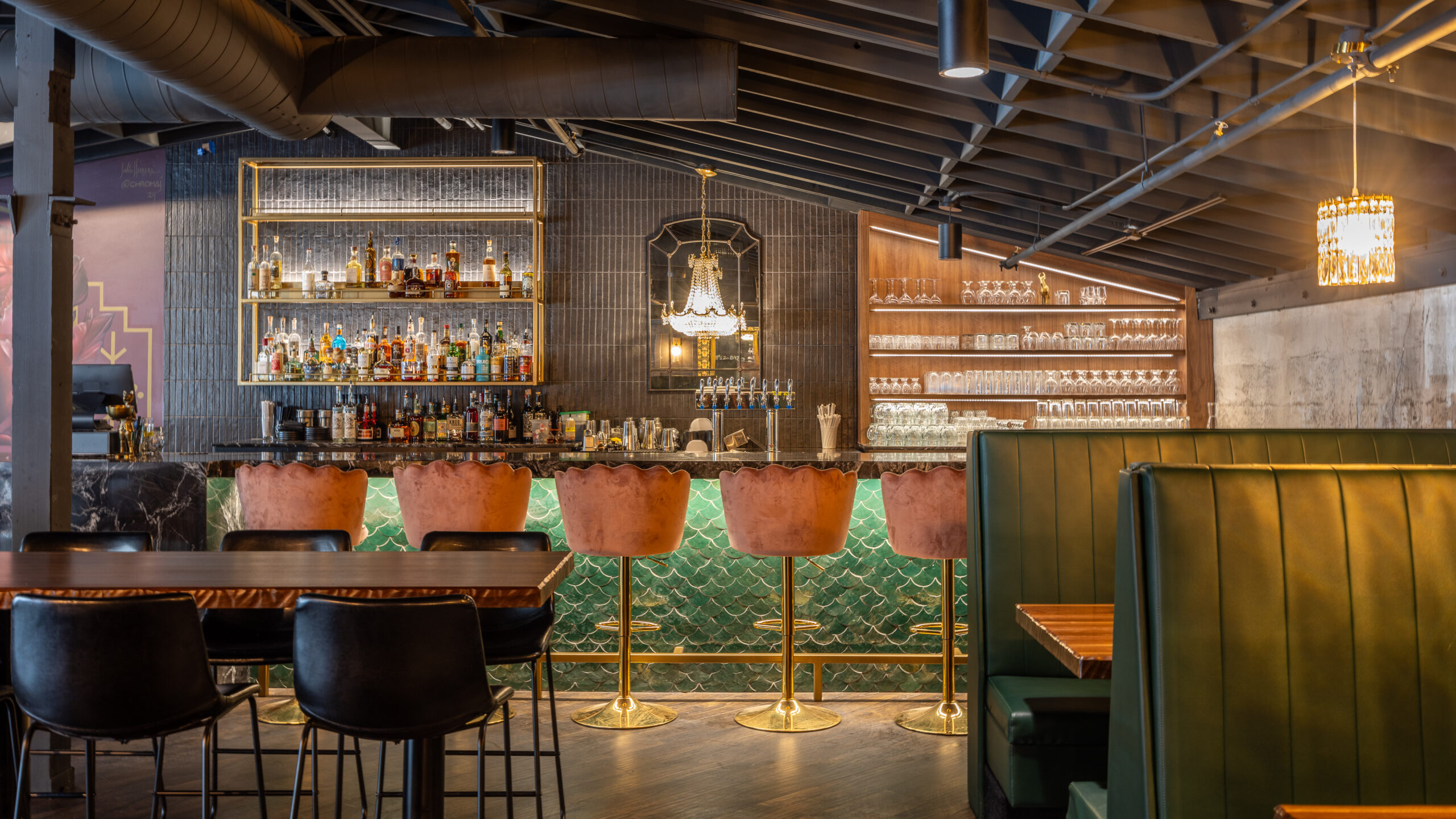 View of bar area at Ex Novo Downtown