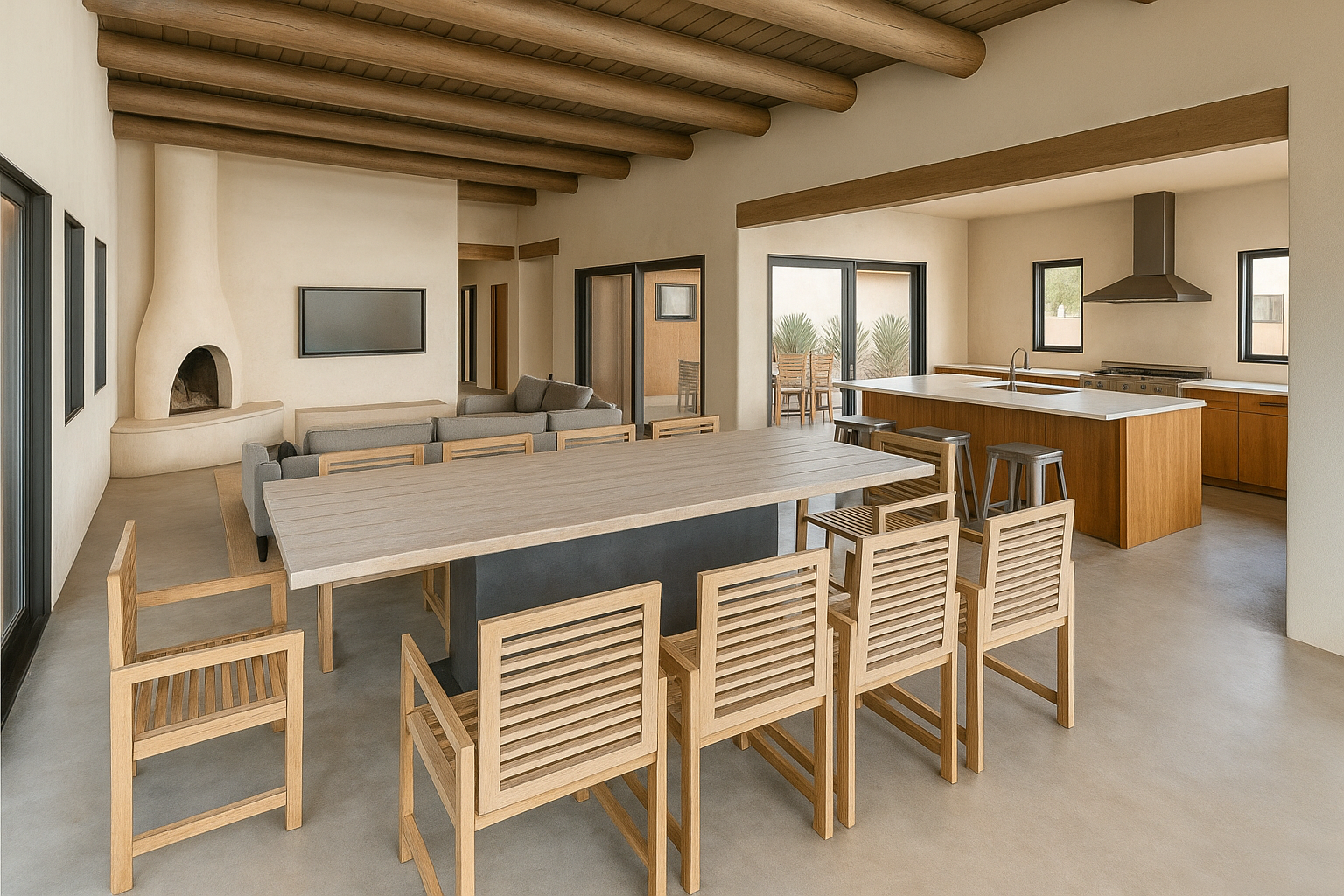 Memmer Residence - 3D Renderings - Interiors - Dining Room View